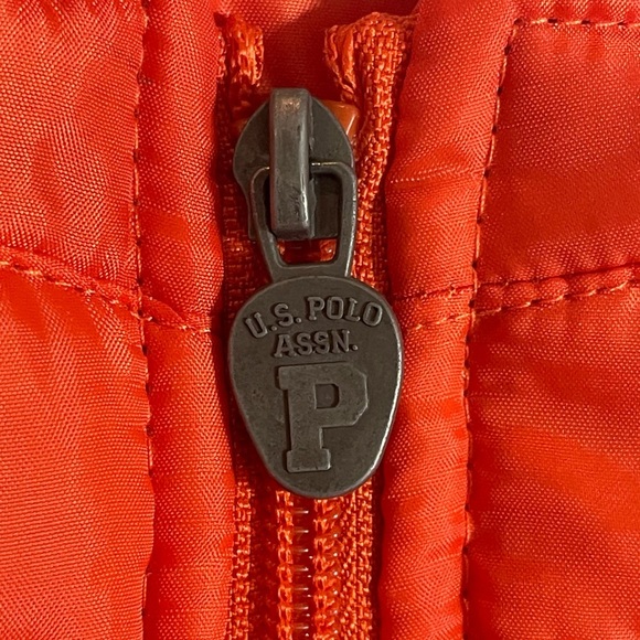 U.S. POLO ASSN. BRIGHT ORANGE VEST U.S. SZ 12 MONTHS EUC - Picture 2 of 10